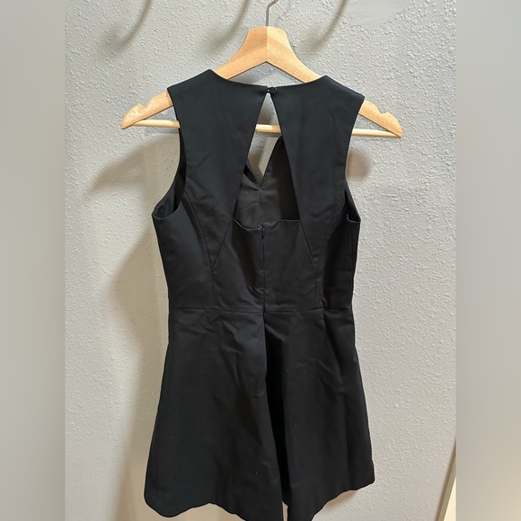 Halston Heritage Split Neck Flare Dress - Picture 6 of 16